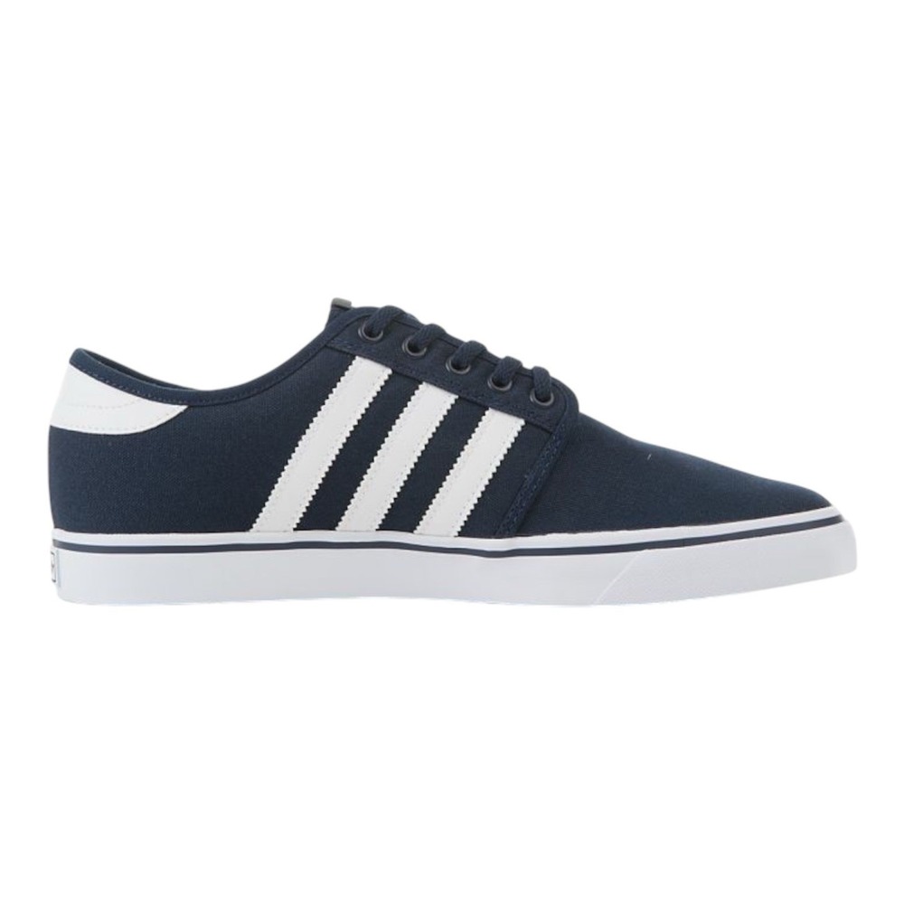 Adidas Seeley Shoes Mens Size 6 Blue Canvas‎ Casual Low Top Sneakers AQ8530